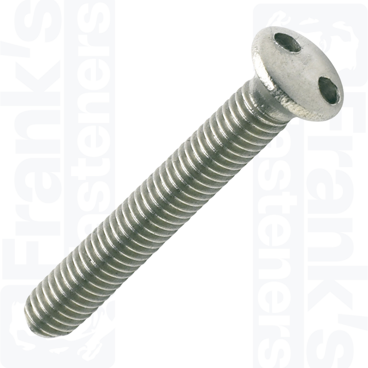 M3.5 x 30mm Raised Countersunk 2-Hole Machine Screw - Stainless Steel (A2) (Box of 100)