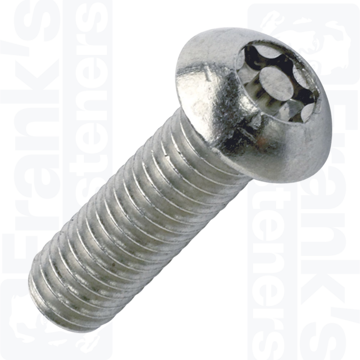 M5 x 16mm Button Head 6-Lobe Pin Machine Screw - Stainless Steel (A2) (Pack of 100)