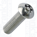 M10 x 30mm Button Head 6-Lobe Pin Machine Screw - Stainless Steel (A2) (Pack of 100)