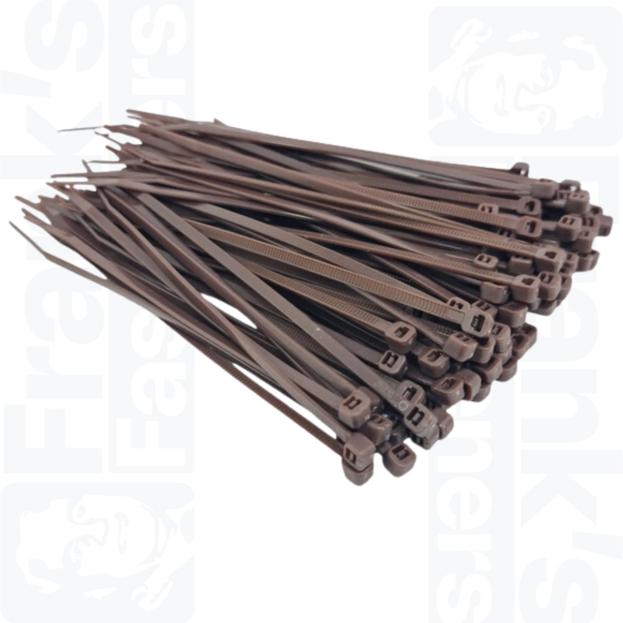 100mm x 2.5mm Brown Cable Ties (Pack of 100)