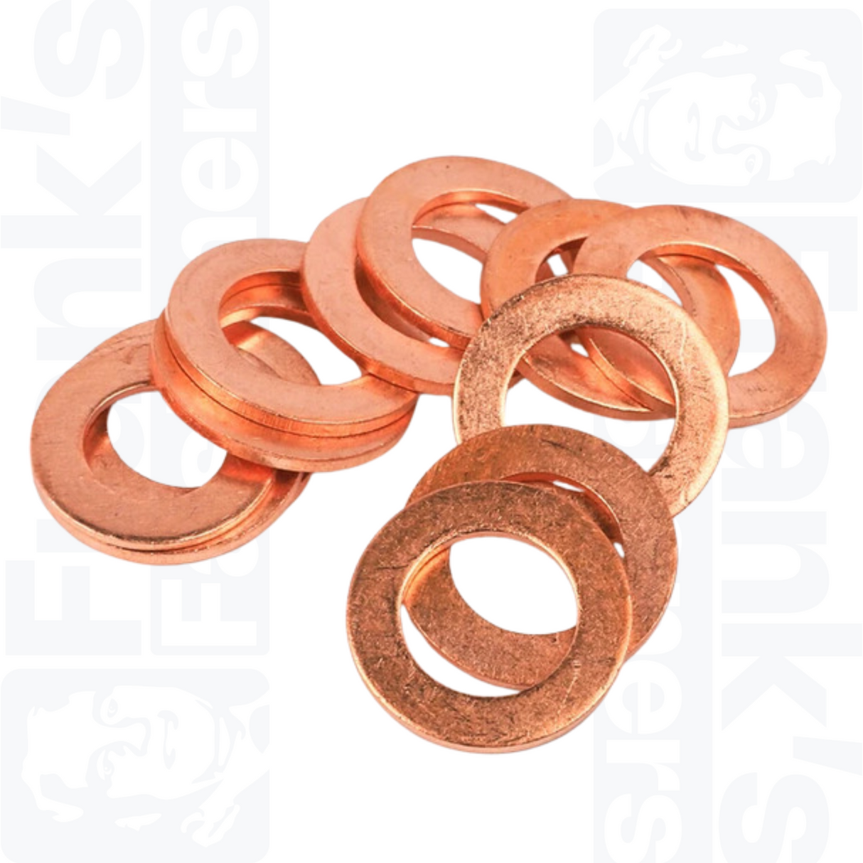 M4 x 8mm x 1mm Sealing Washers - Copper