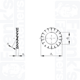 M3 Serrated Lock Washer with External Teeth (DIN 6798 A) - Stainless Steel (A2)