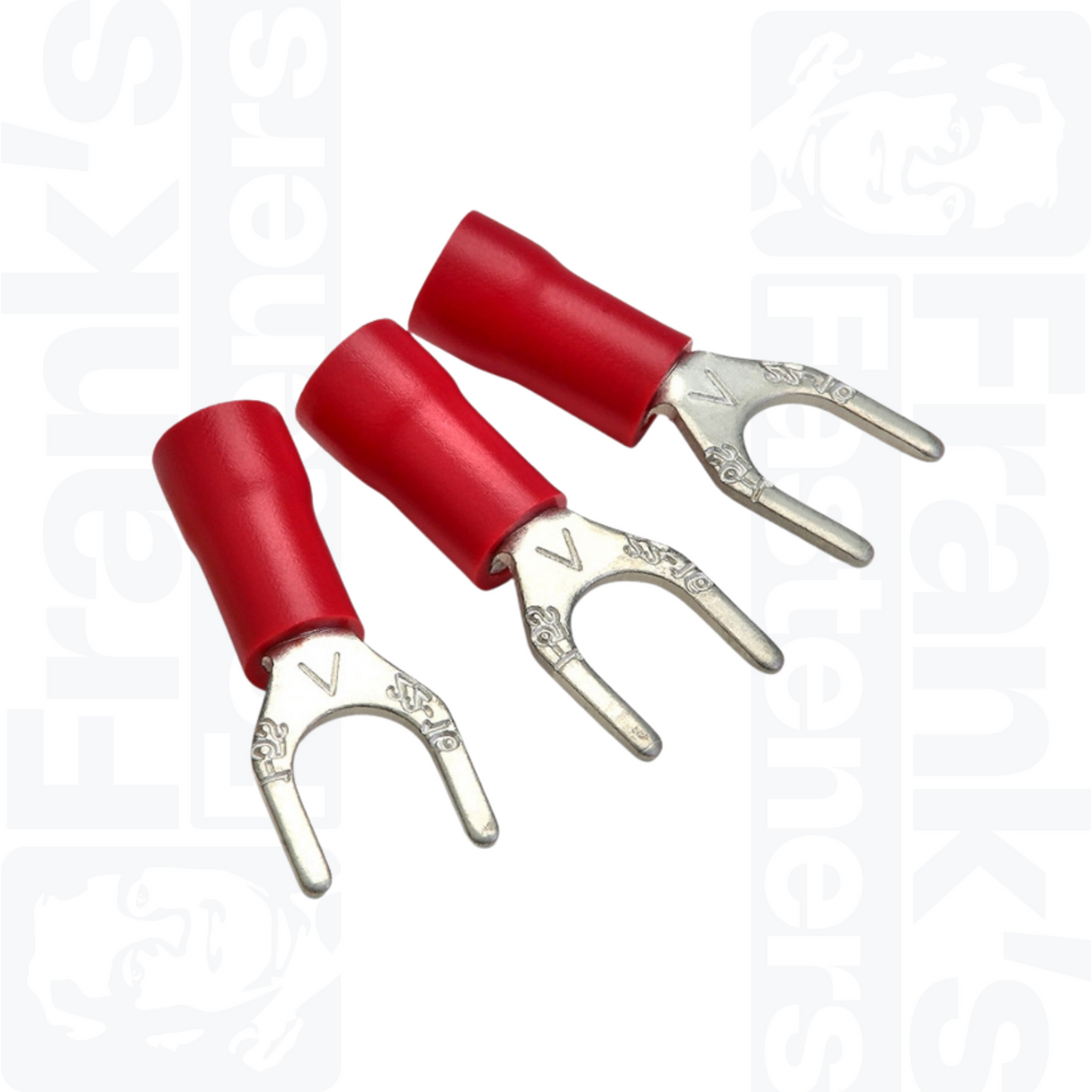 4.3mm Red Pre-Insulated Fork Terminals