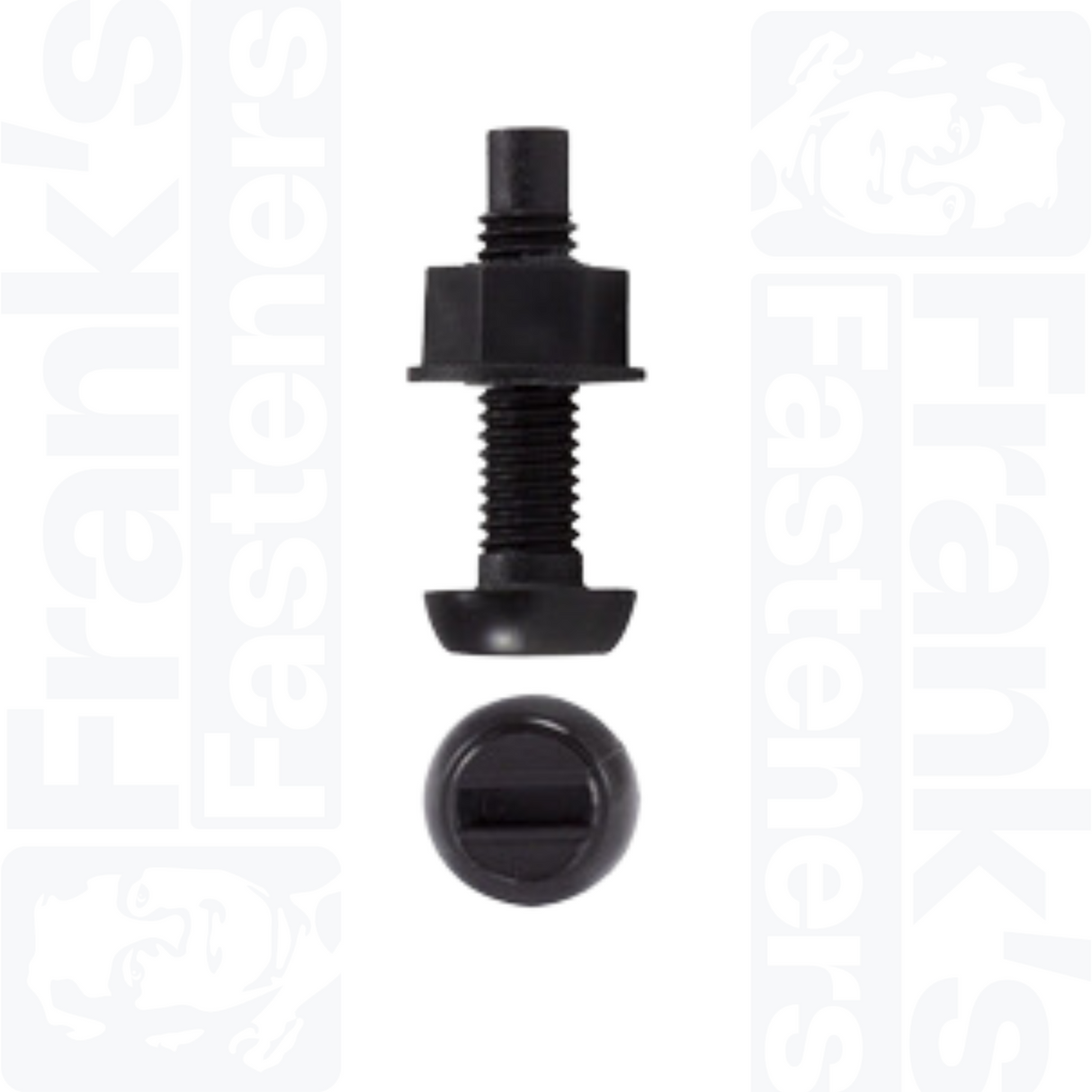 Black Number Plate Screw & Nut