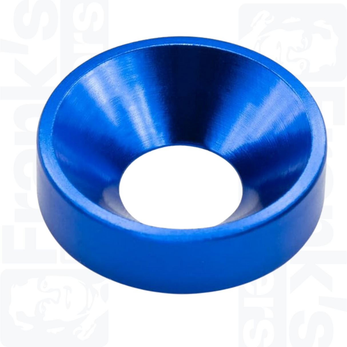 M4 Solid Machine Turned Cup Washers - Aluminium (Blue)