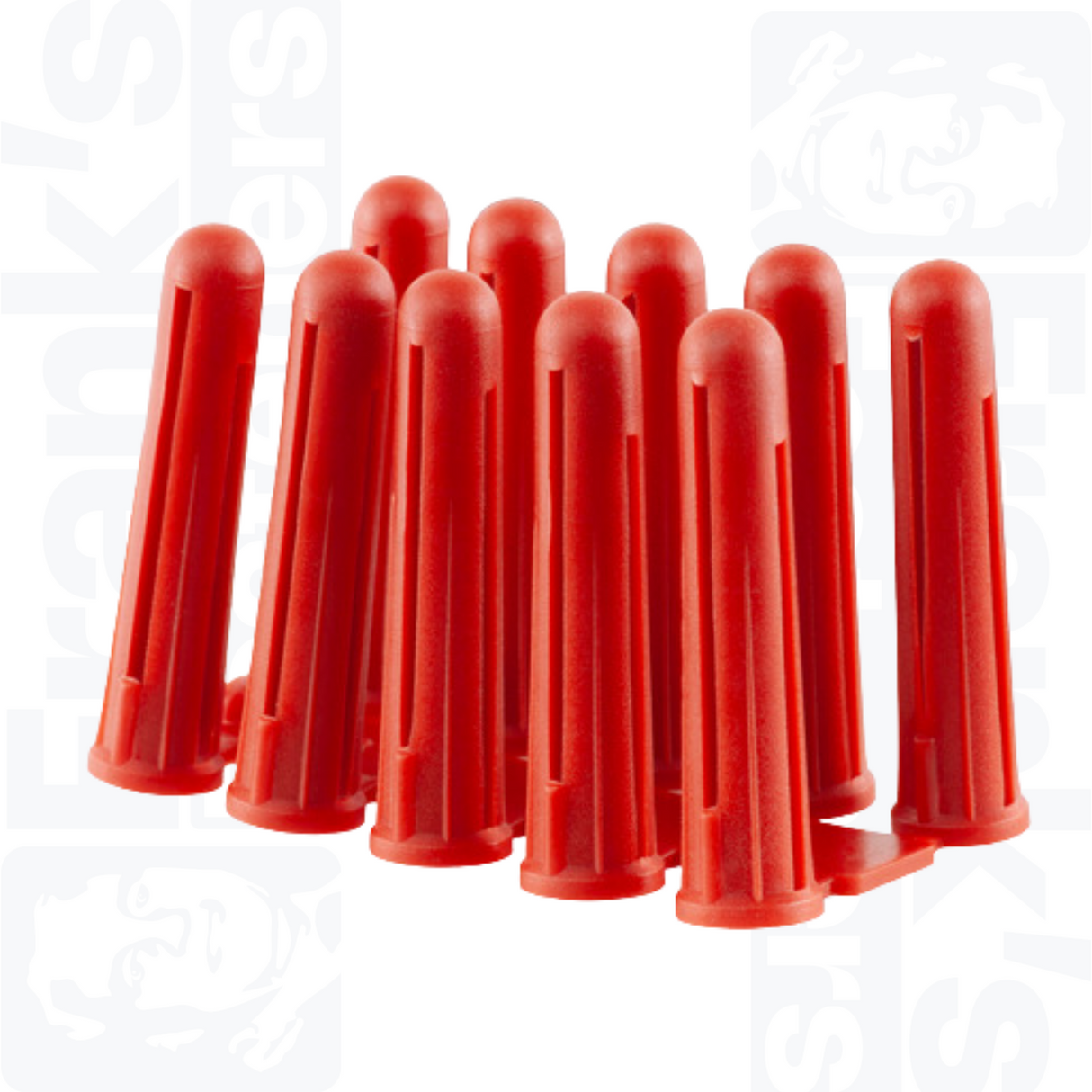 Red Plastic Masonry Wall Plugs (Box of 100)