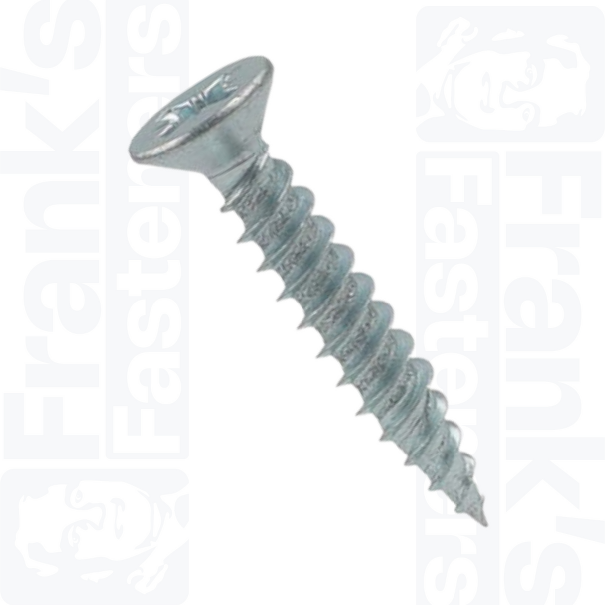 7g x 1" Twin-Thread Woodscrews Pozi Countersunk - Zinc Plated Steel (Pack of 200)