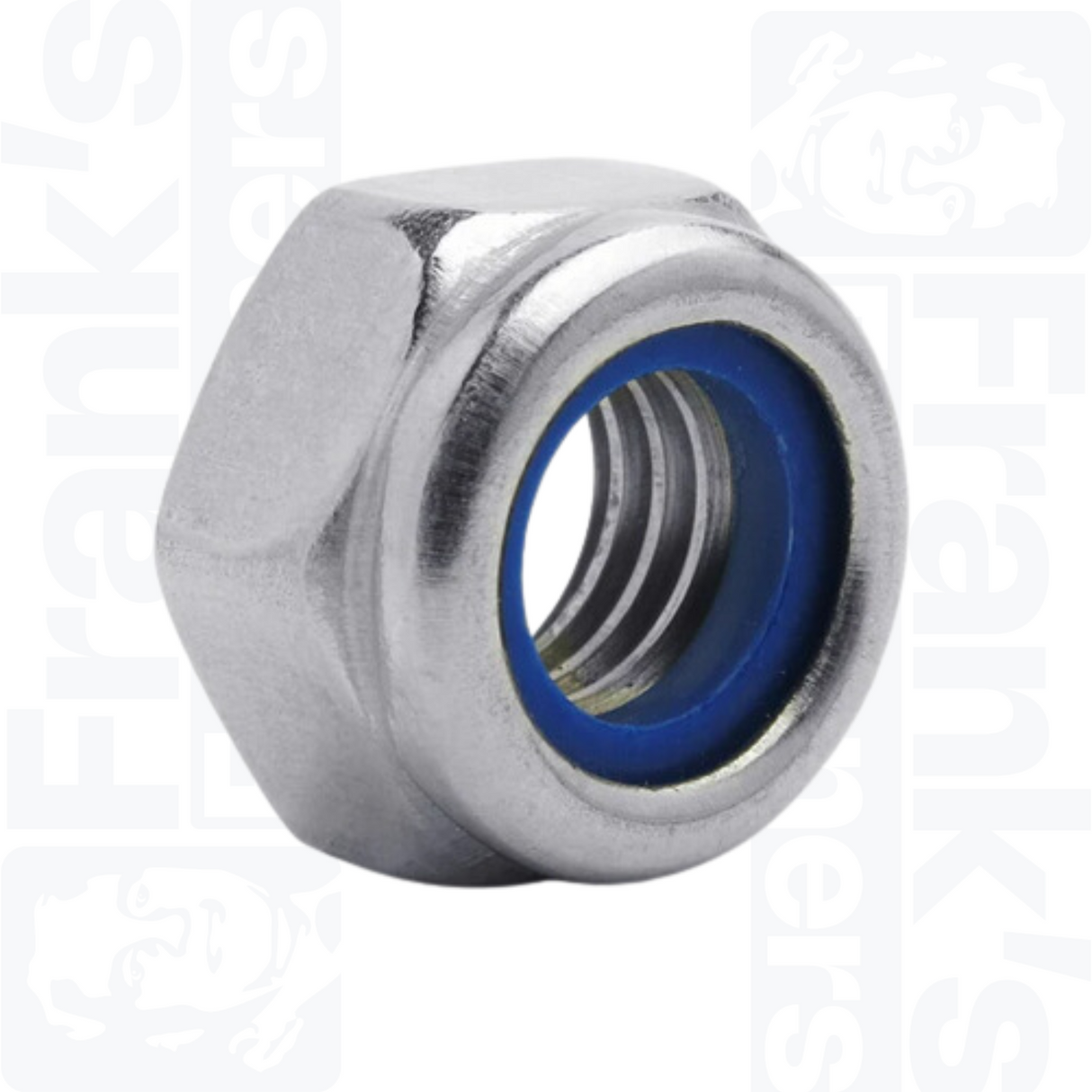 M10 Hexagon Nylon Locking Nuts (DIN 985) - Stainless Steel (A2)