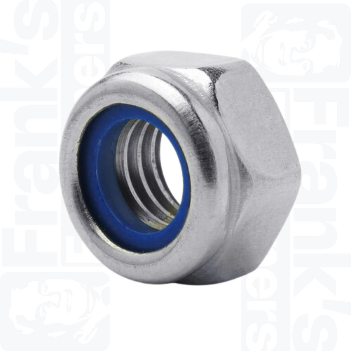 M6 Hexagon Nylon Locking Nuts (DIN 985) - Stainless Steel (A4)