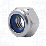 M14 Hexagon Nylon Locking Nuts (DIN 985) - Stainless Steel (A4)