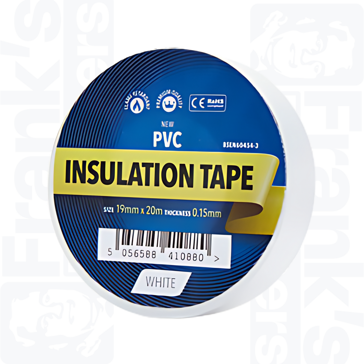 White PVC Insulation Tape - 20m x 19mm