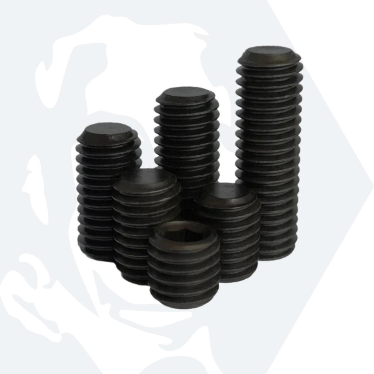 M3 Flat Point Set / Grub Screws (DIN 913) - Self Colour High Tensile Steel (14.9)