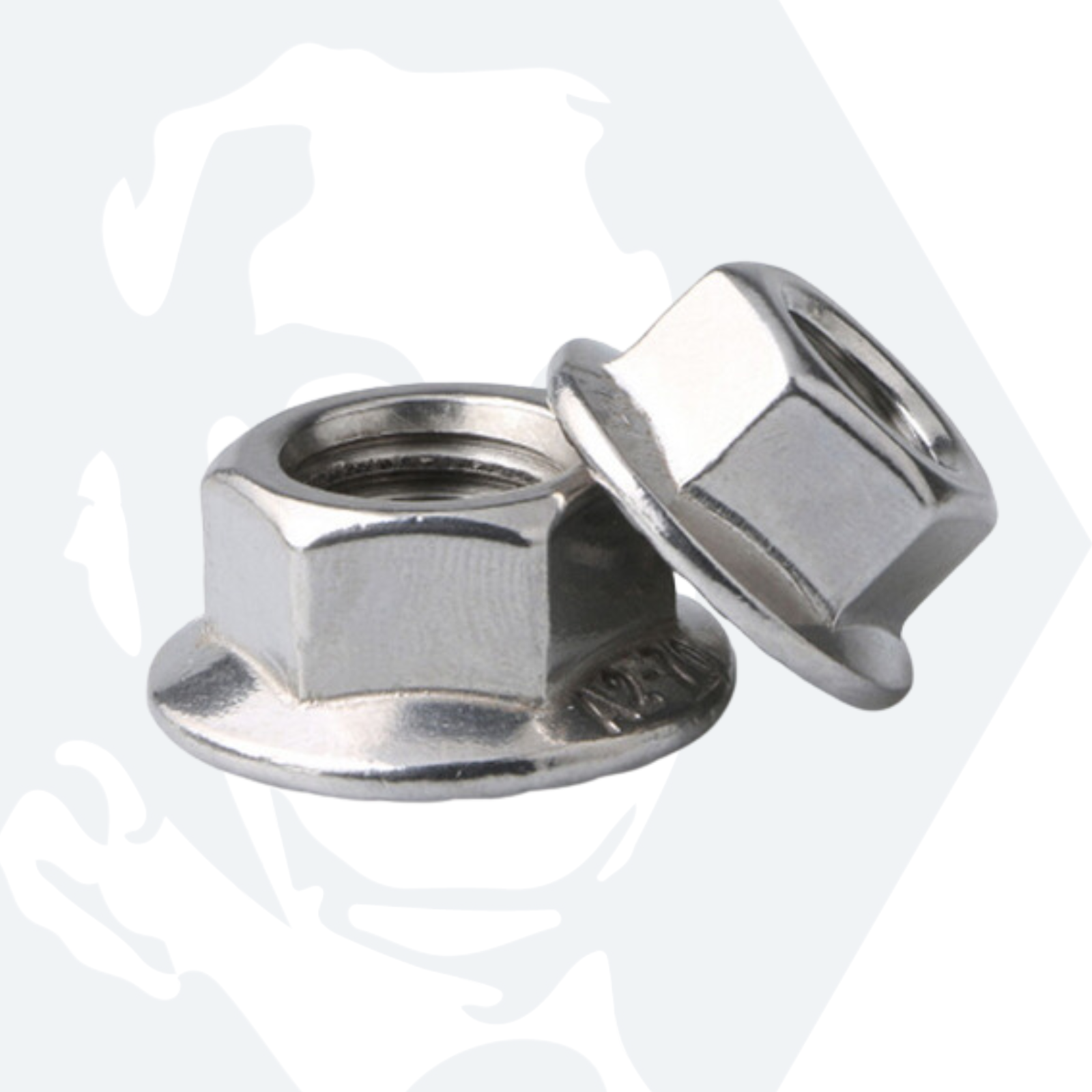 M12 Hexagon Flange Nut (DIN 6923) - Stainless Steel (A2)