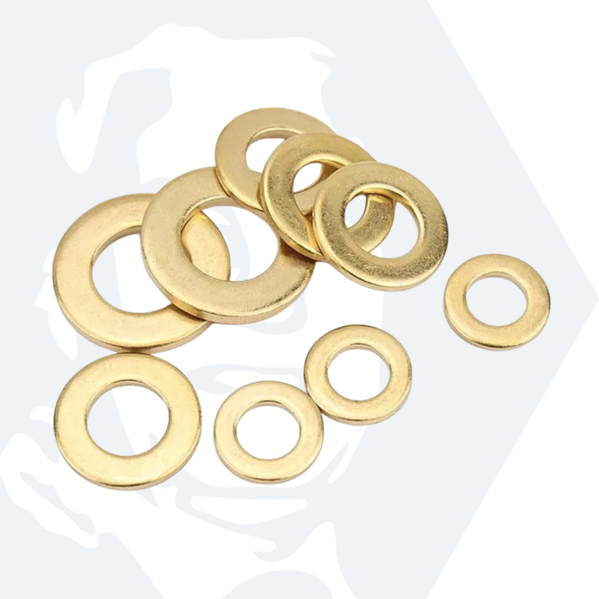 M2 Form A Flat Washers (DIN 125) - Brass