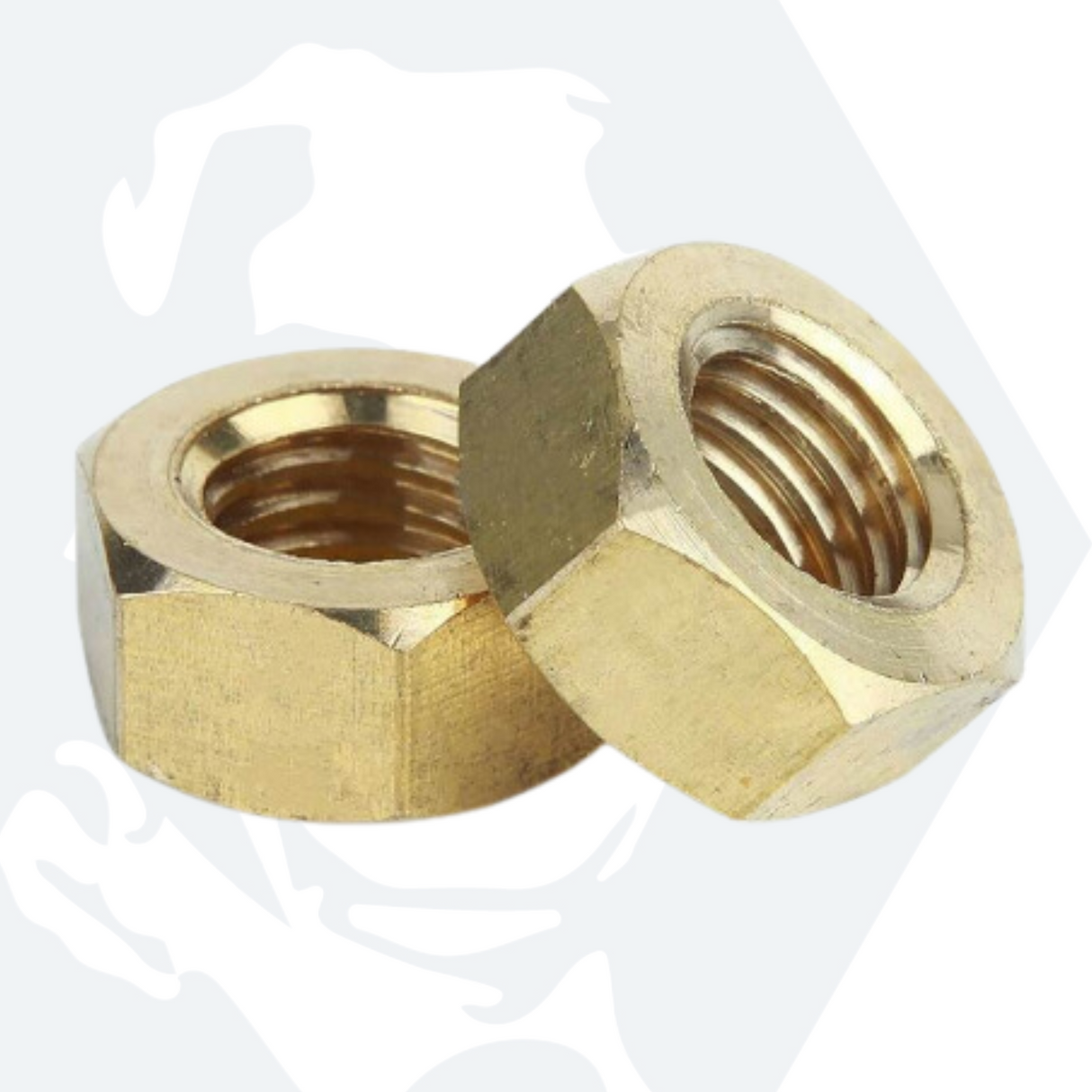 M2 Hexagon Nuts (DIN 934) - Brass