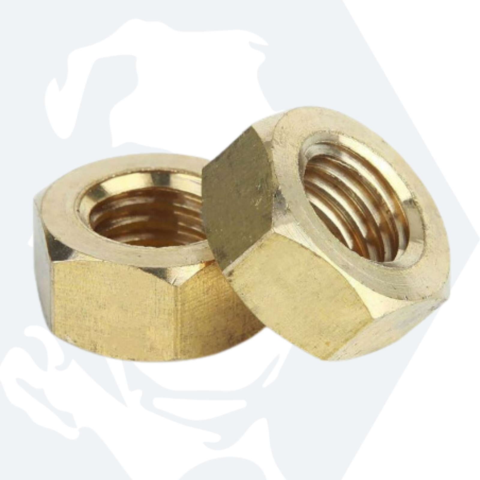 M6 Hexagon Nuts (DIN 934) - Brass