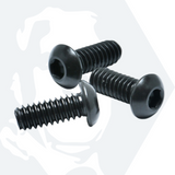 M4 Socket Button Screws (ISO 7380) - Black Stainless Steel (A2)