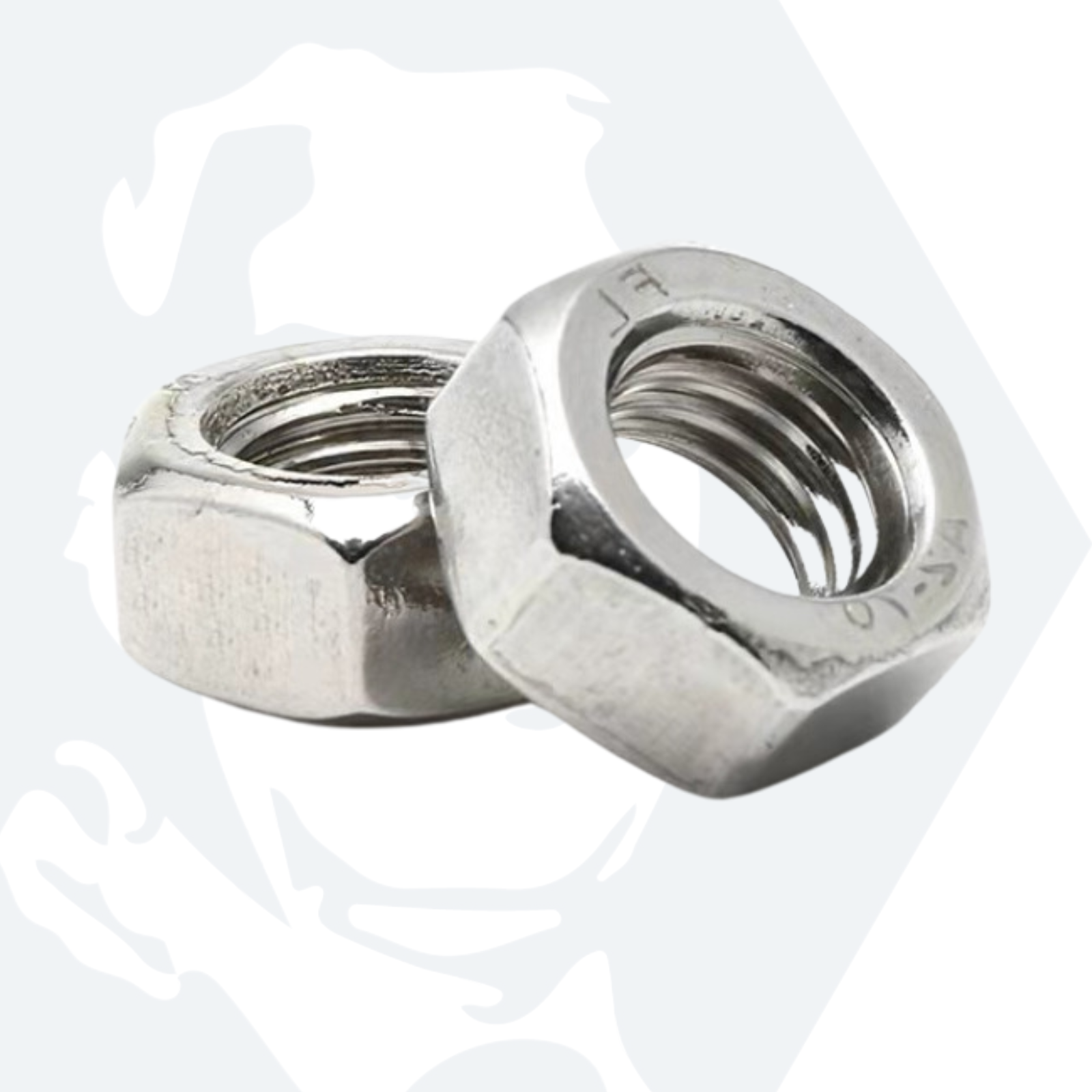 M4 (Left Hand Thread) Hexagon Nuts (DIN 934) - Stainless Steel (A2)