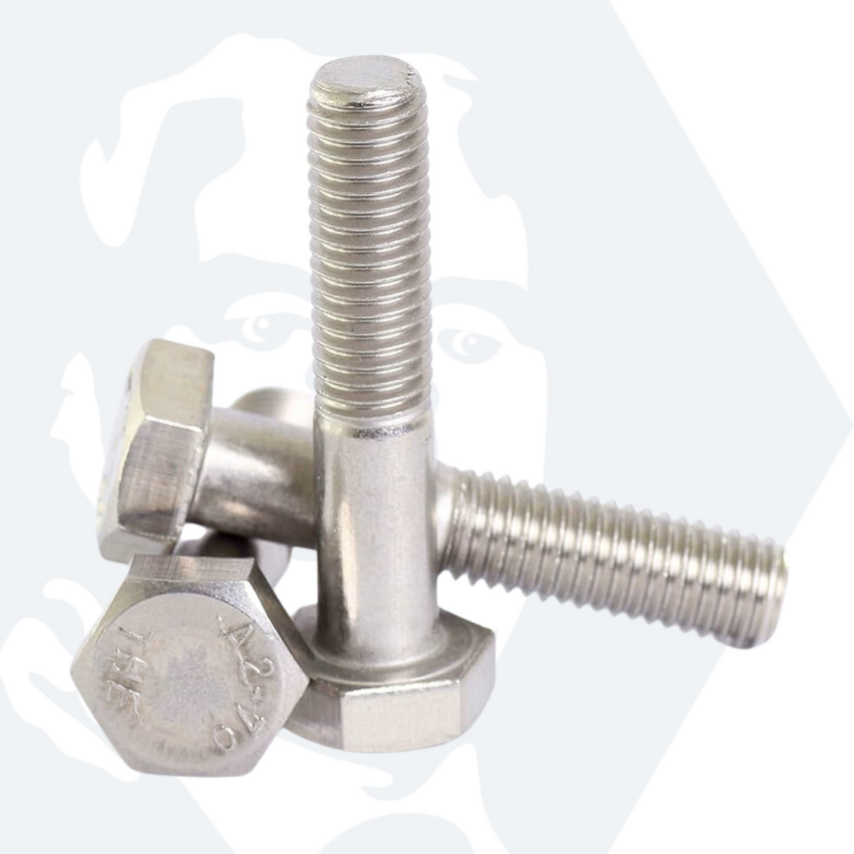 M5 Plain Hexagon Bolts (DIN 931) - Stainless Steel (A2)