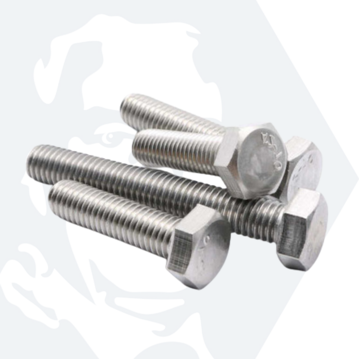 M3 Full Thread Hexagon Bolts (DIN 933) - Stainless Steel (A2)