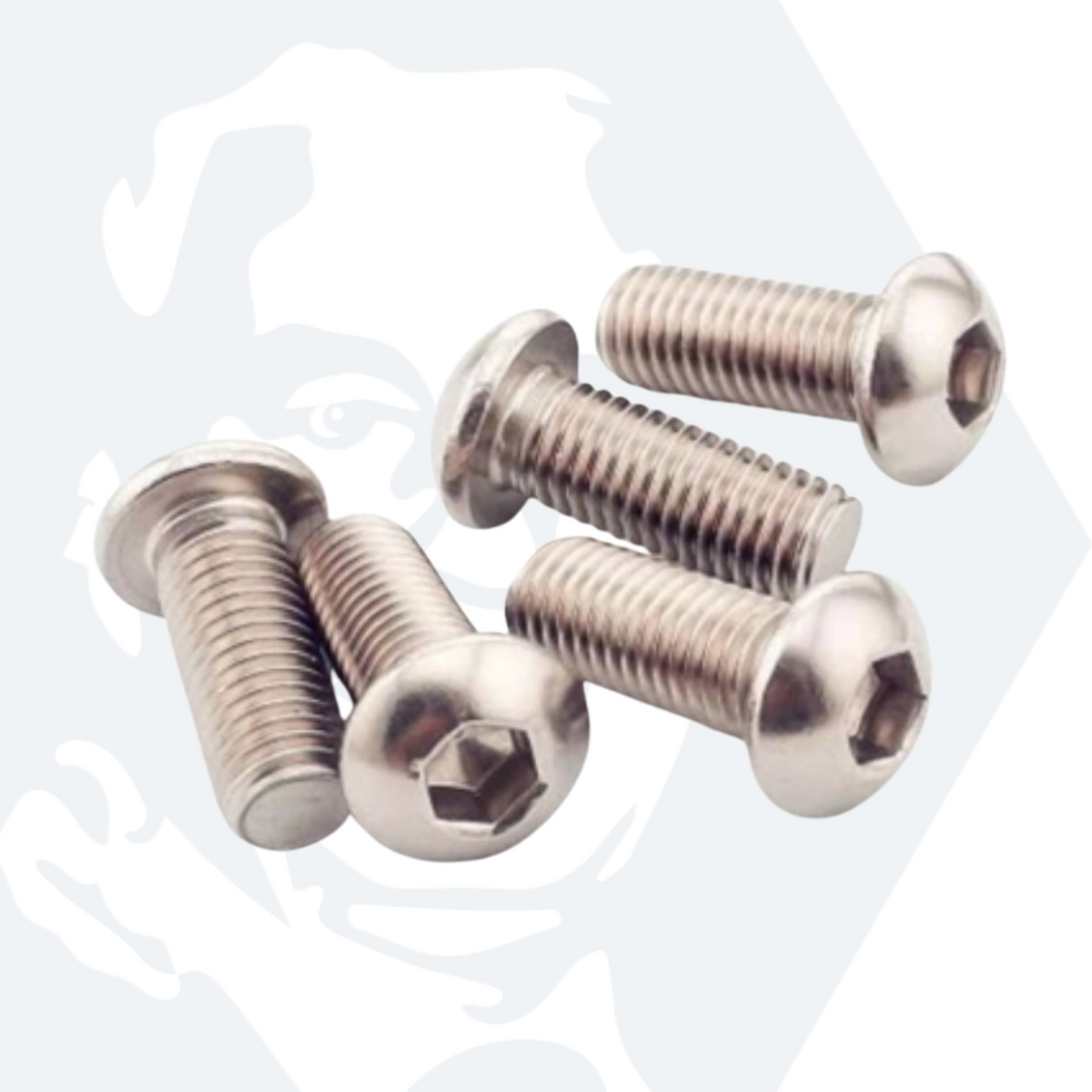 M10 x 12mm Socket Button Screws (ISO 7380) - Stainless Steel (A2)