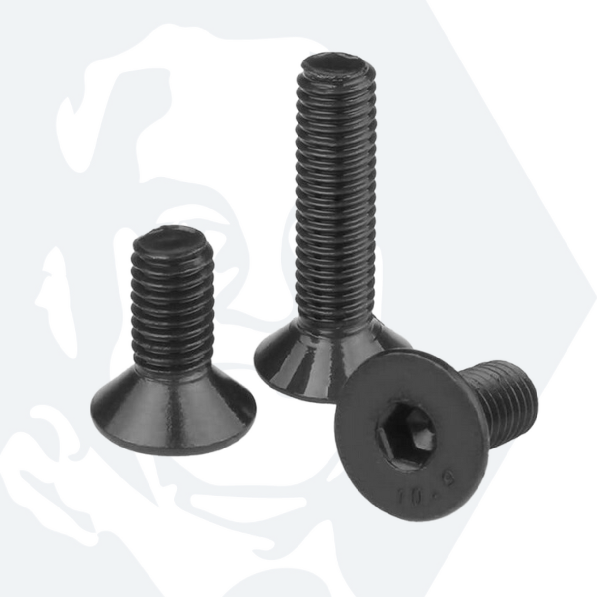 M3 Socket Countersunk Screws (DIN 7991) - Self Colour High Tensile Steel (10.9)