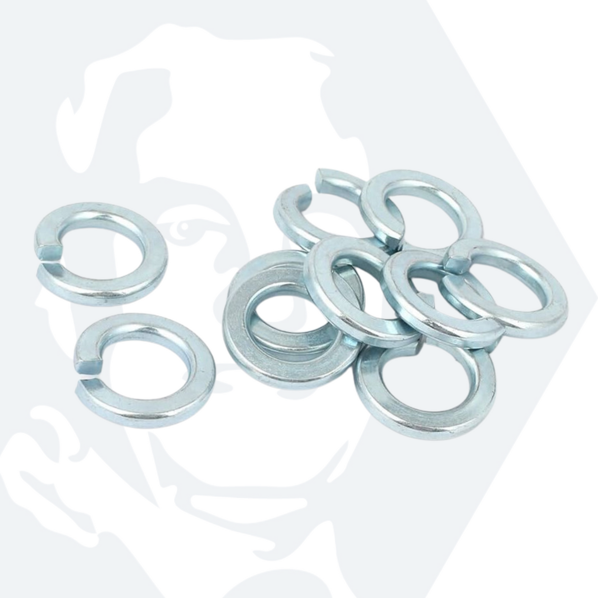 M6 Spring Washers (DIN 127B) - Zinc Plated Steel (8.8)