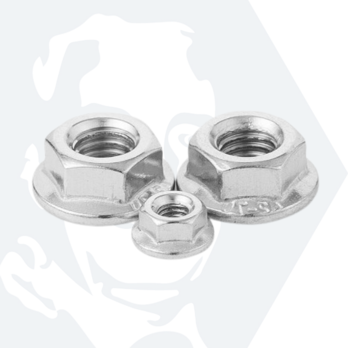 M5 Hexagon Flange Nut (DIN 6923) - Zinc Plated Steel