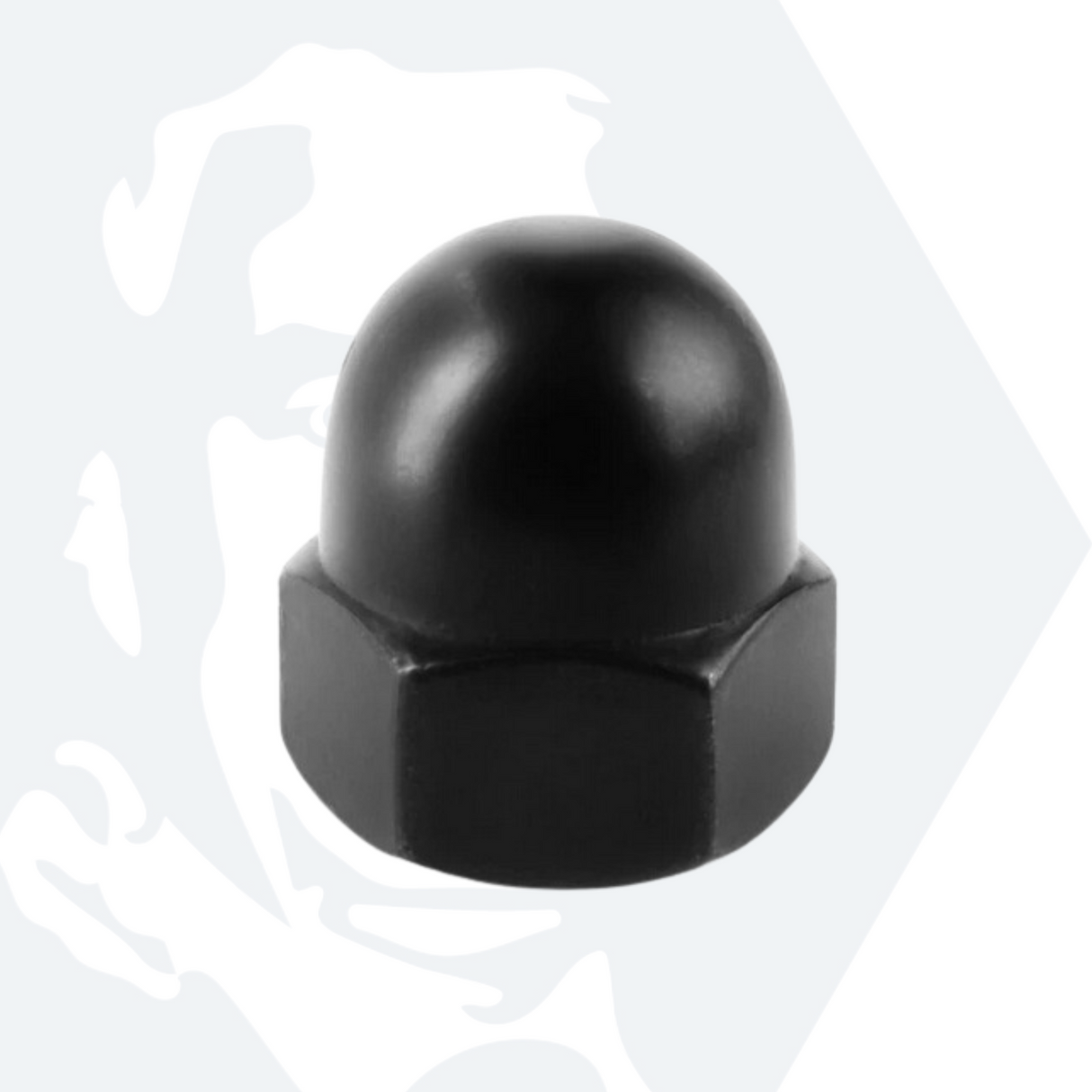 M3 Hexagon Domed Cap Nut (DIN 1587) - Black Stainless Steel (A2)