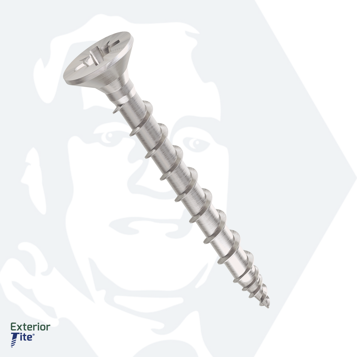 EXTERIOR-TITE® 4 x 40mm Pz Countersunk Screw - Silver (Box of 200)