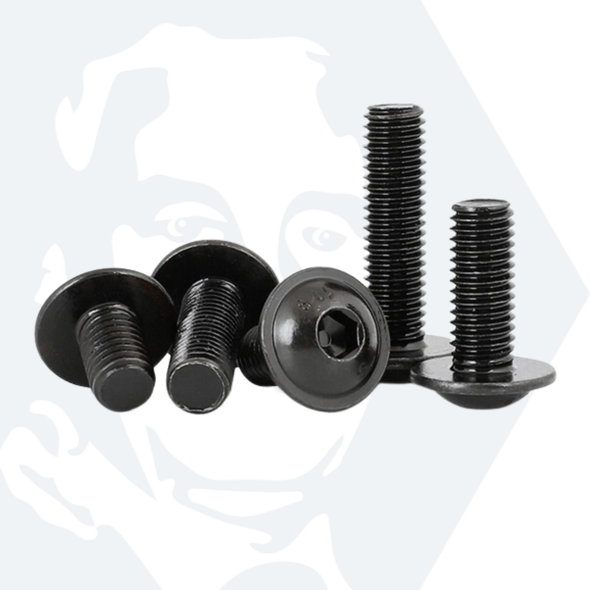 M4 Flange Socket Button Screws (ISO 7380-2) - Self Colour High Tensile Steel (10.9)