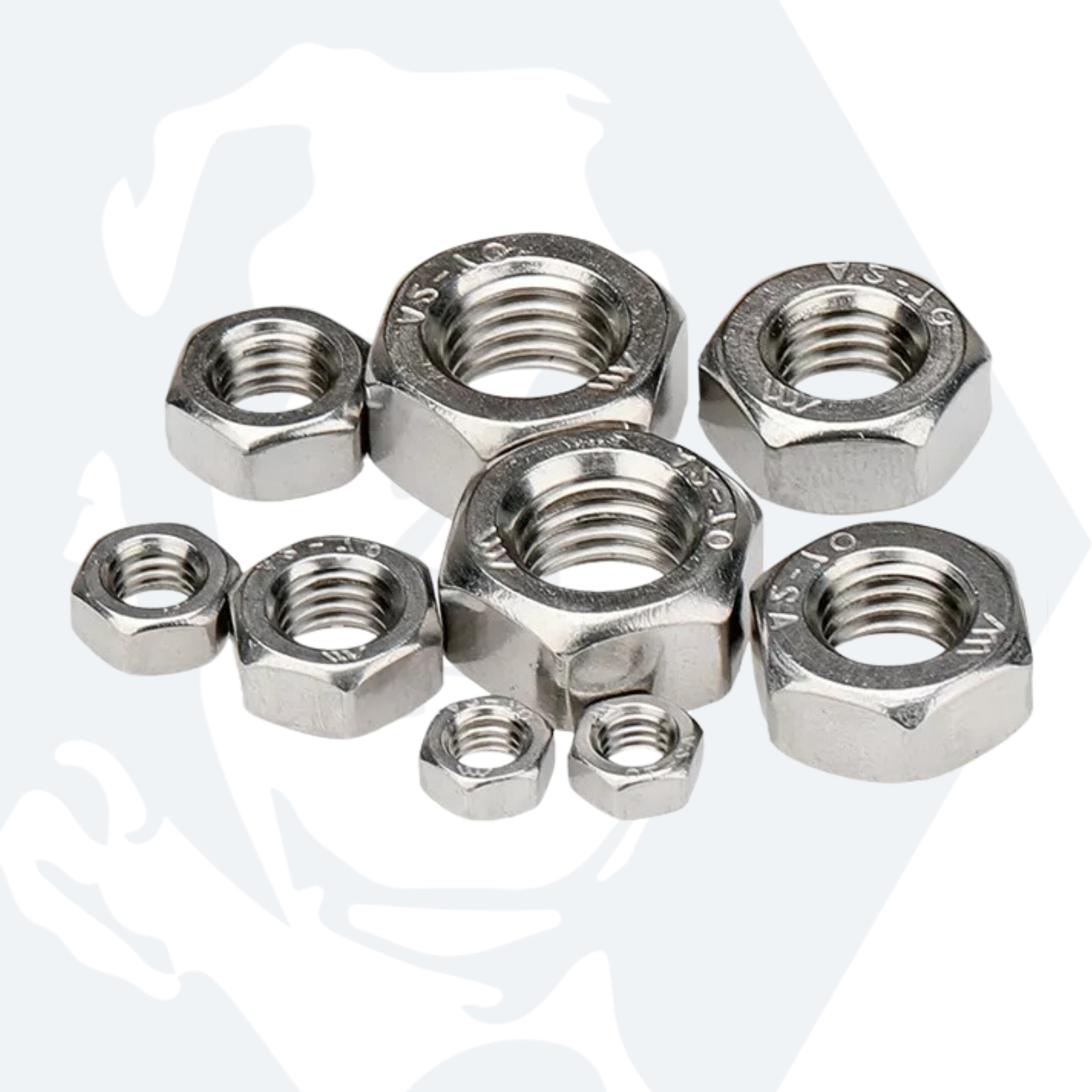 M12 Hexagon Nuts (DIN 934) - Stainless Steel (A4)