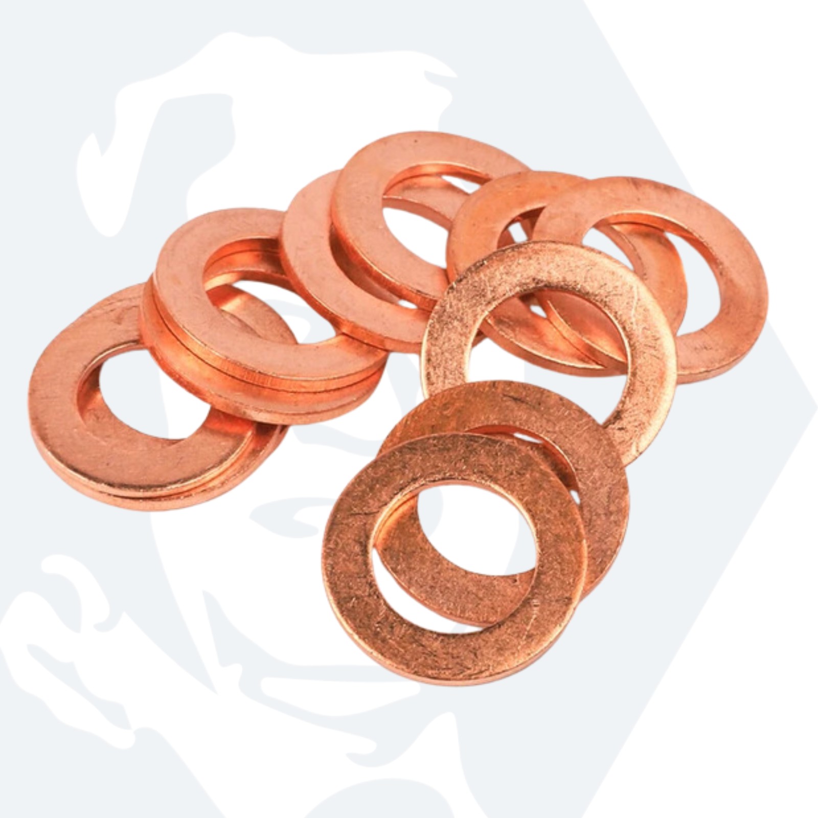 M7 x 10mm x 1mm Sealing Washers - Copper