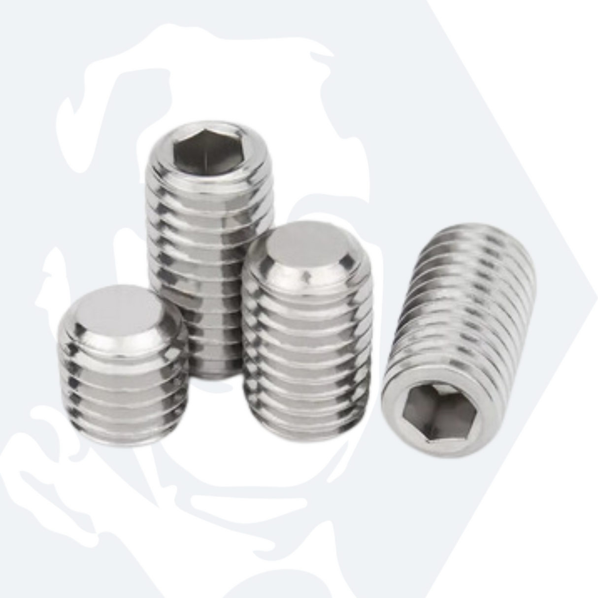 M5 Flat Point Set / Grub Screws (DIN 913) - Stainless Steel (A2)