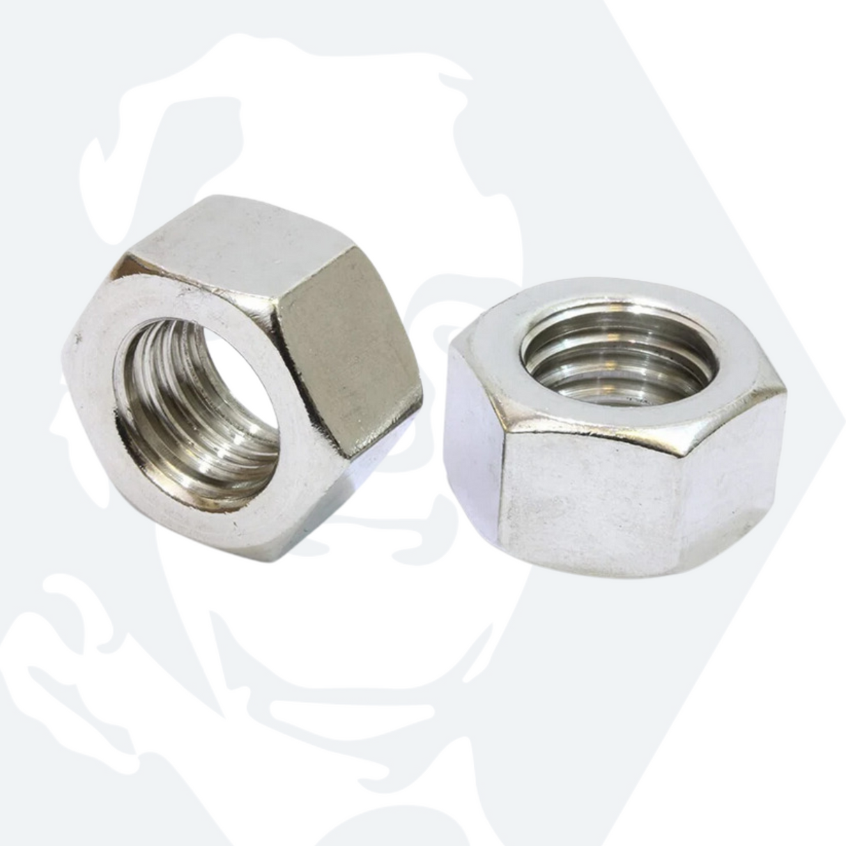 1/2" UNC Hexagon Nuts - Zinc Plated Steel