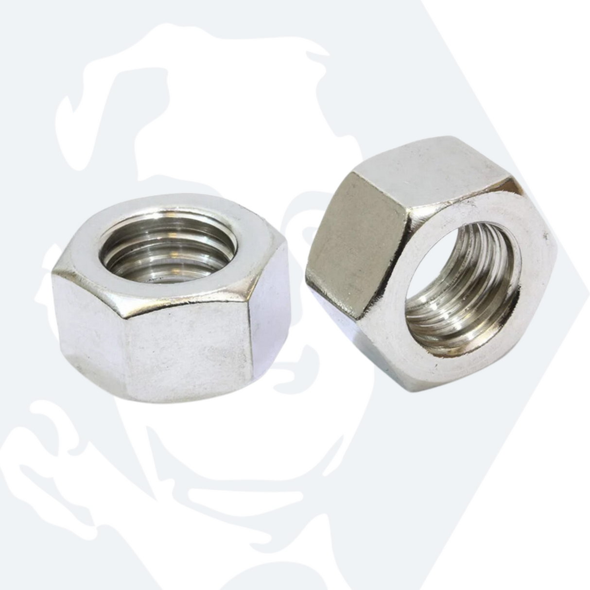 1/2" UNF Hexagon Nuts - Zinc Plated Steel