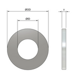 M7 Form M Flat Washers - Zinc Plated Steel (Pack of 150)