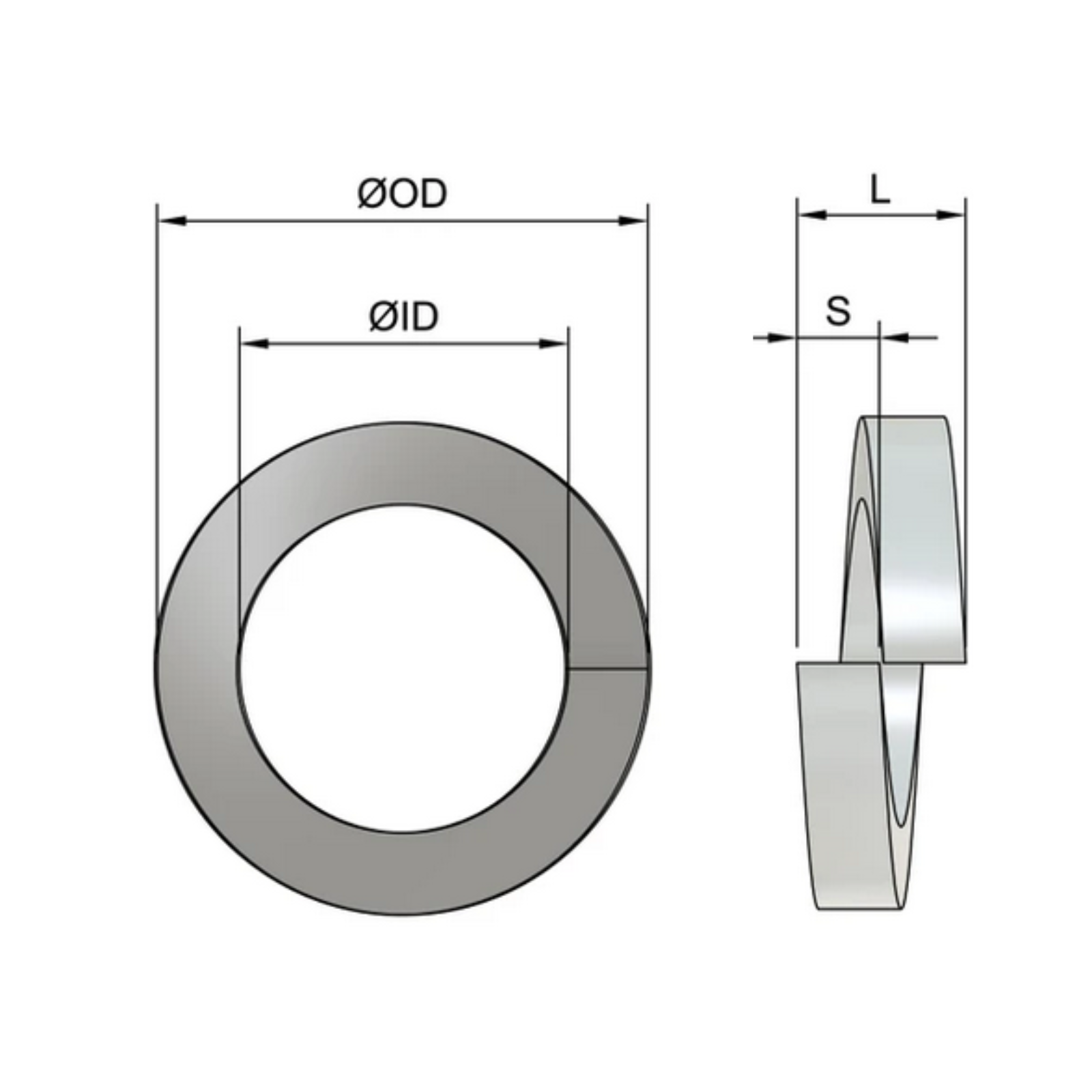 5/16" Spring Washers (DIN 127B) - Zinc Plated Steel (8.8)