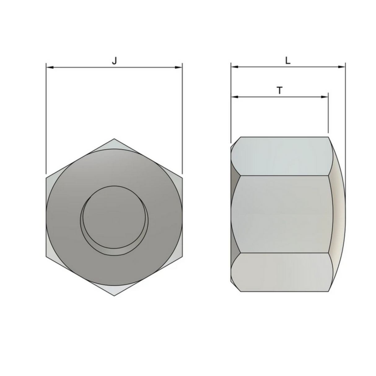 M4 Cap Nuts (DIN 917) - Black Stainless Steel (A2)