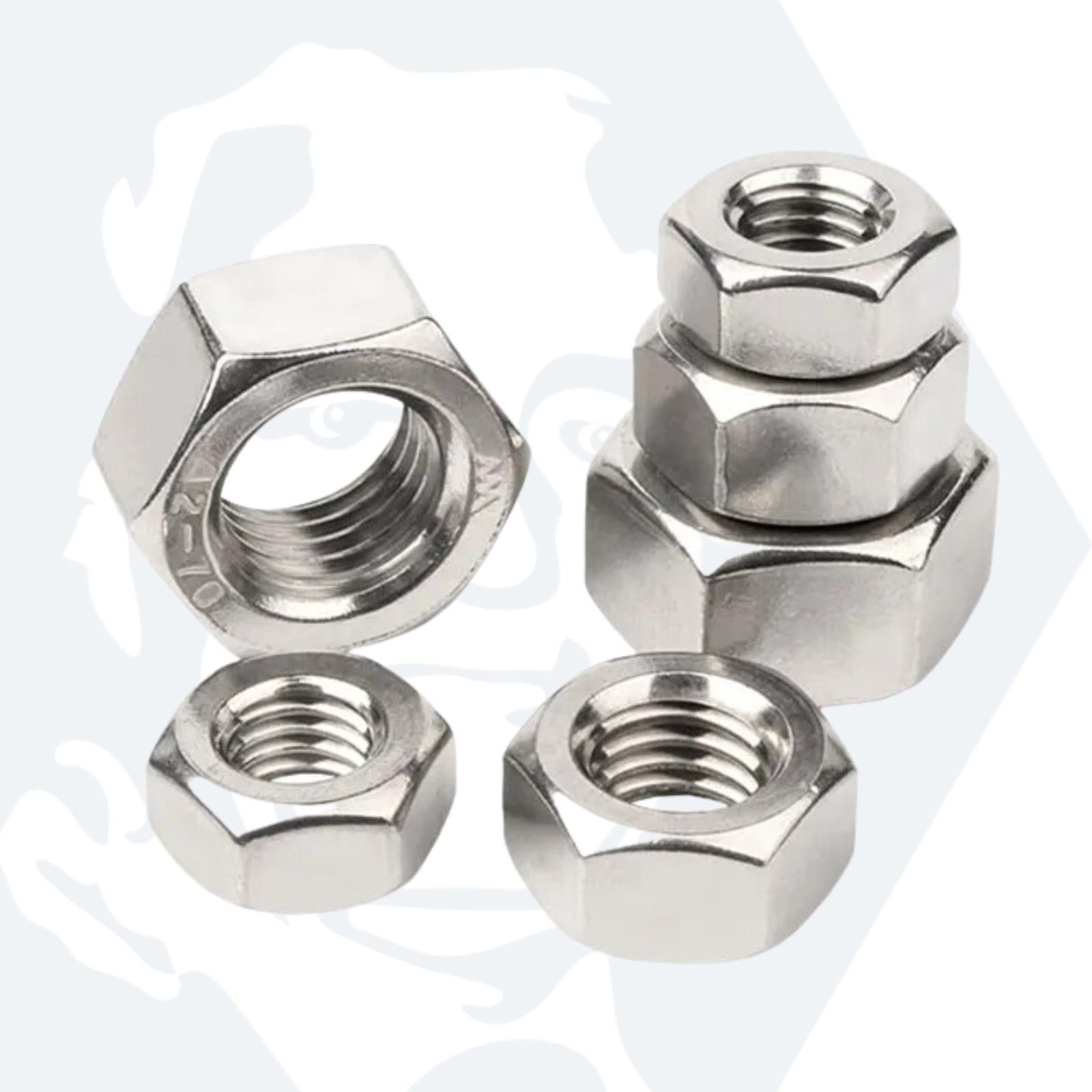 M2 Hexagon Nuts (DIN 934) - Stainless Steel (A2)