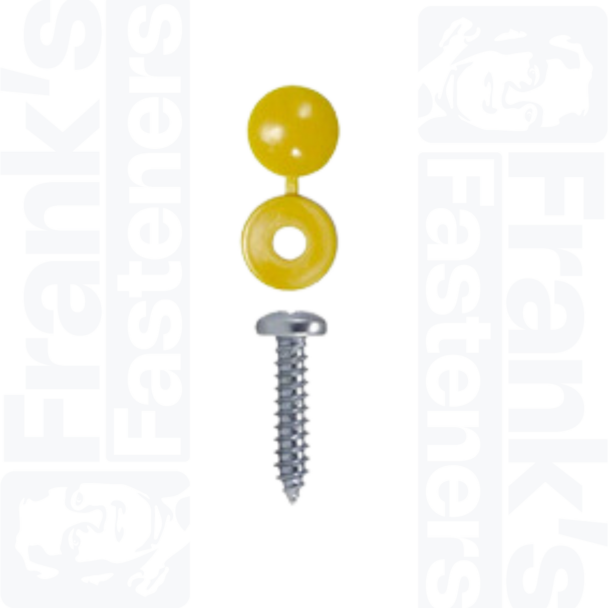 Yellow Number Plate Screw & Cap