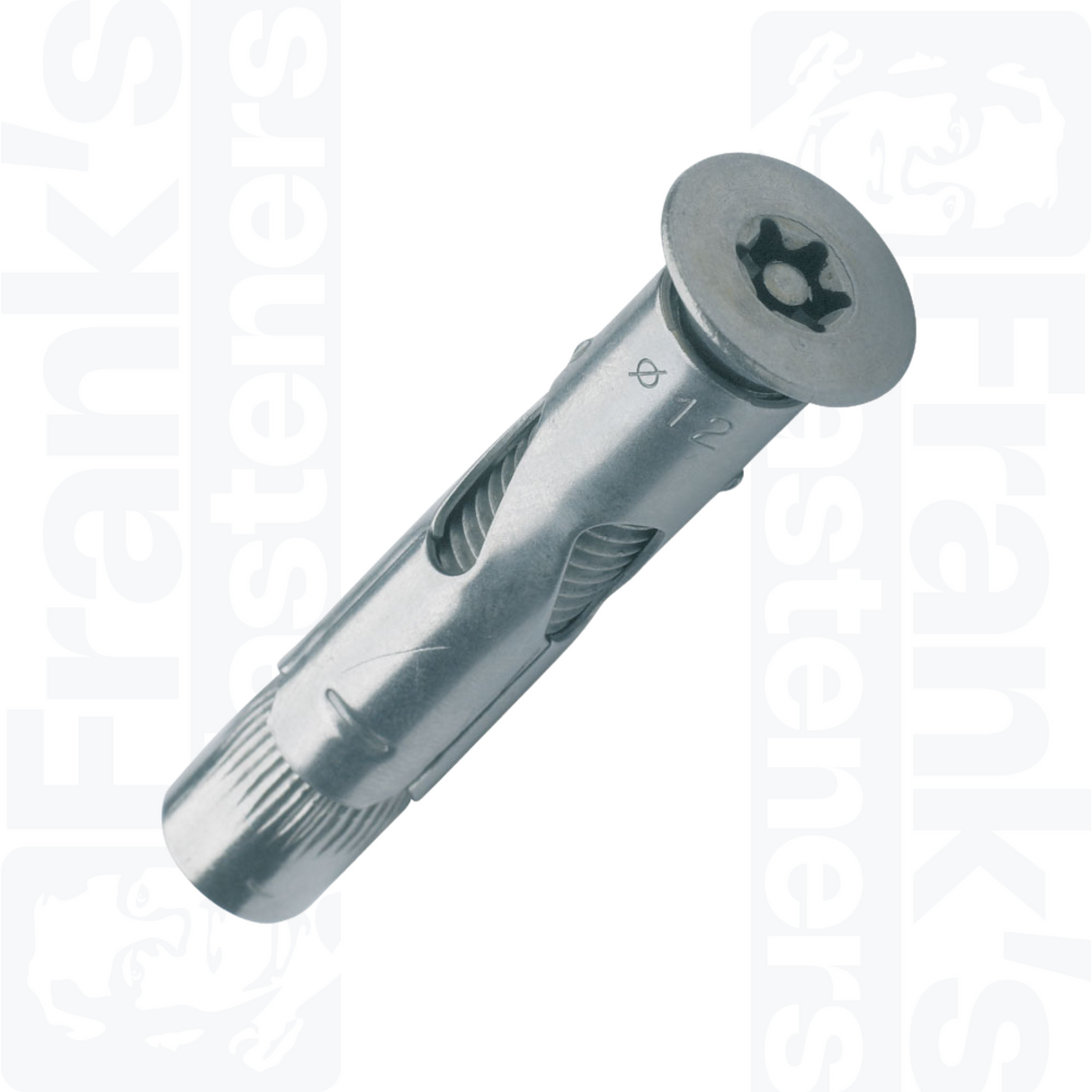 M10 x 80mm Countersunk 6-Lobe Pin Sleeve Anchor - Stainless Steel (A2) (Pack of 50)