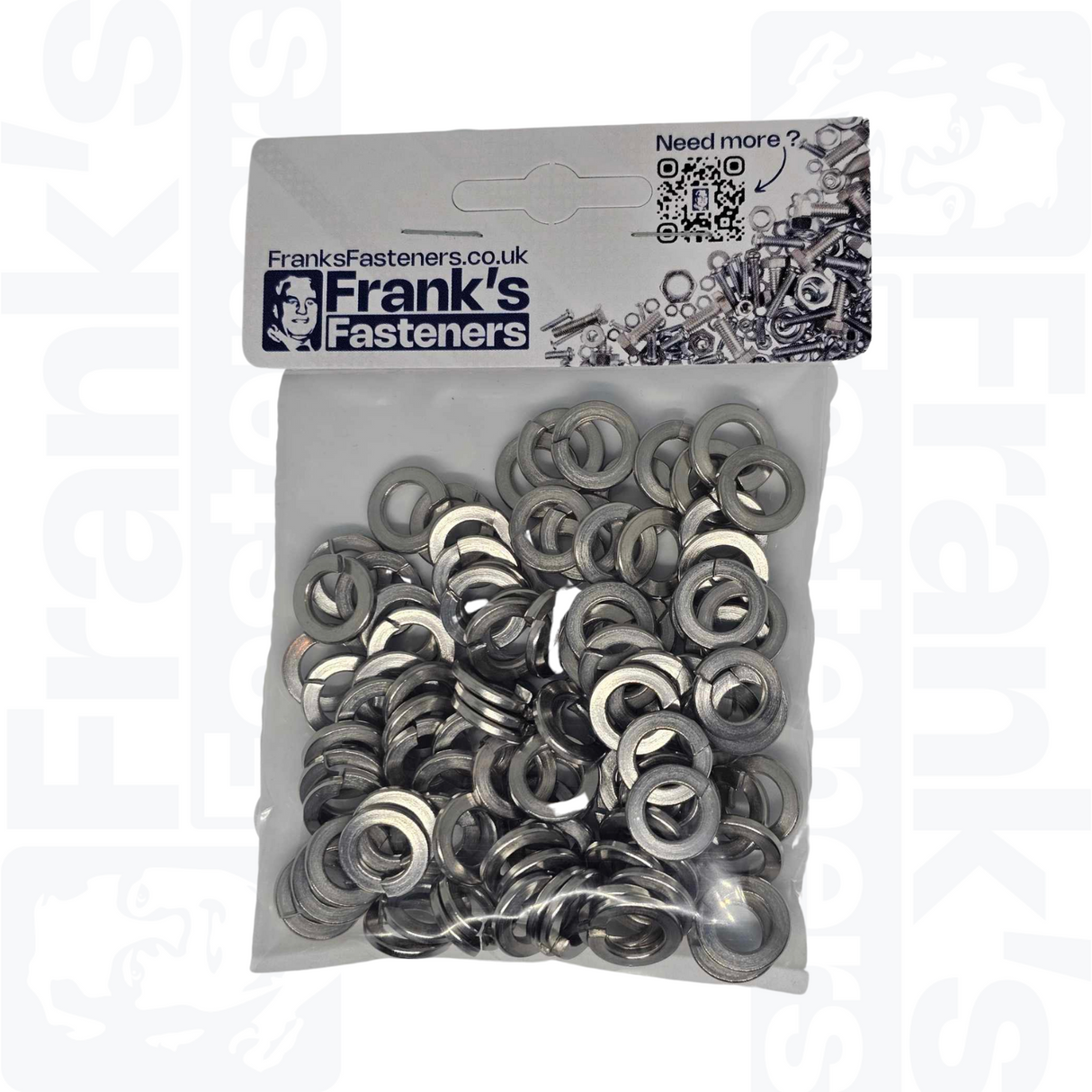 M8 Spring Washers (DIN 127B) - Stainless Steel (A2) (Pack of 100)