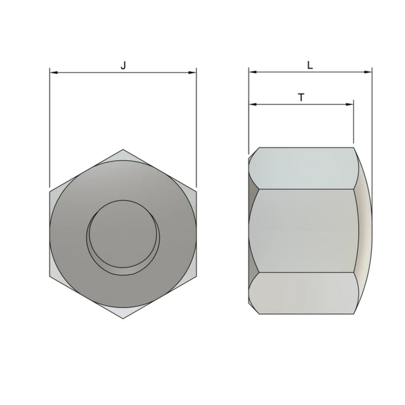 M8 Cap Nuts (DIN 917) - Stainless Steel (A2)